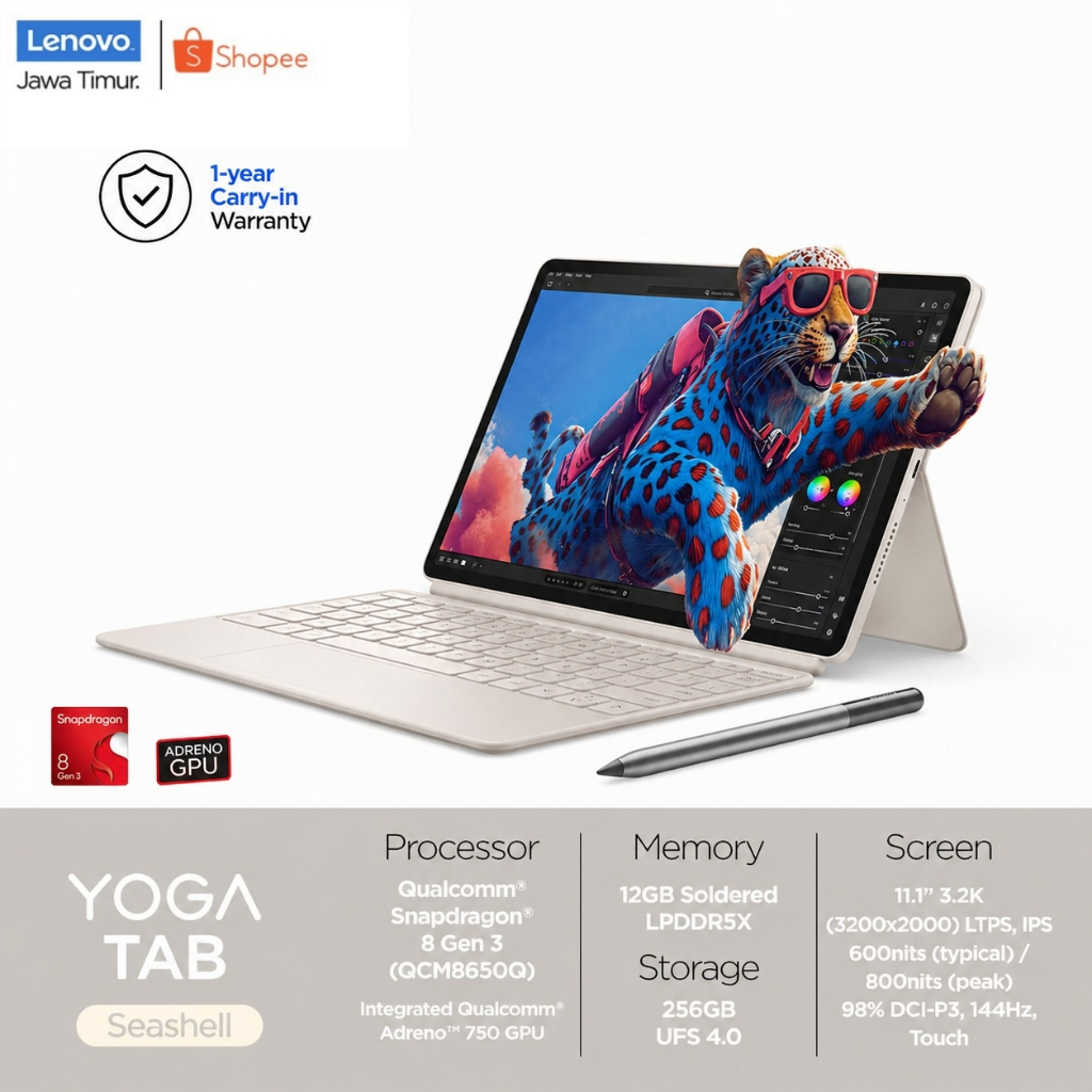 Lenovo Yoga Tab 75ID Qualcomm Snapdragon 8 Gen 3 12GB 256GB Qualcomm Adreno 750 GPU