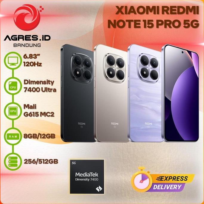 Xiaomi Redmi Note 15 Pro 5G 8Gb/12Gb 256Gb/512Gb Garansi Resmi Indonesia