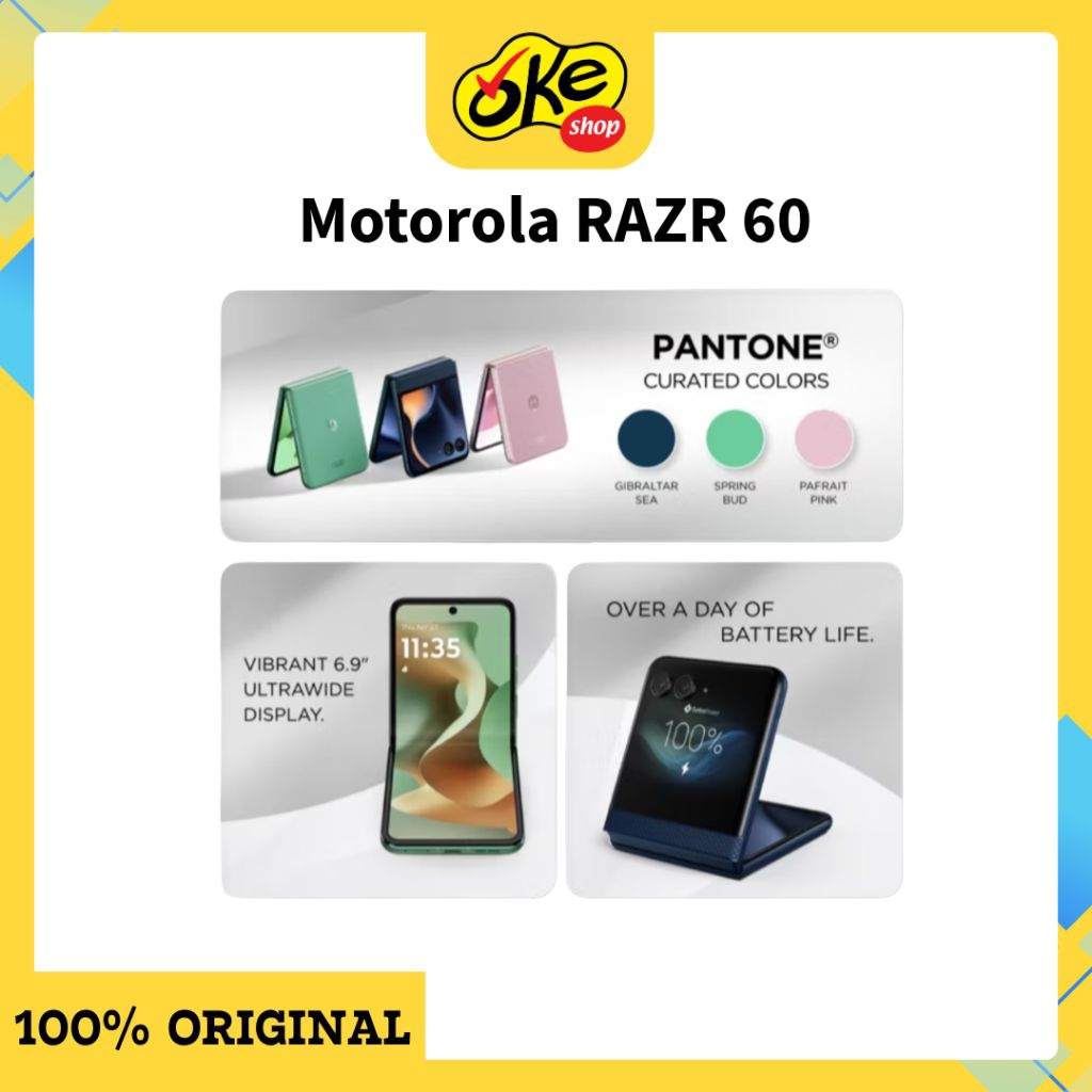 Motorola Razr 60 (8/256GB) - Garansi Resmi