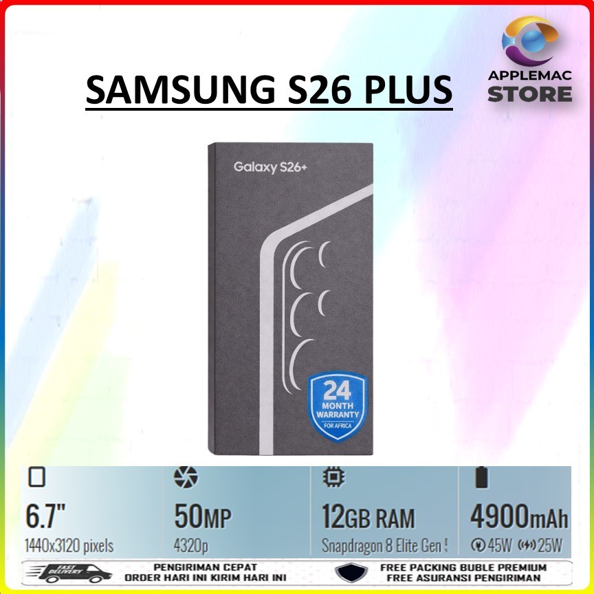 Handphone Samsung Galaxy S26 Plus 12GB 512GB 6,7 INCH 50MP 4900mAh Garansi Resmi Segel