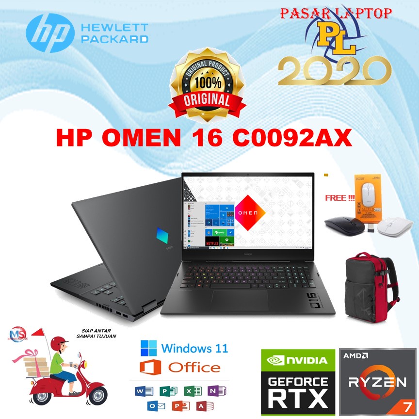 HP OMEN 16 C0092AX RYZEN 7 5800H 16GB 512SSD RTX3070 8GB 16.1FHD IPS WIN11+OFFICE