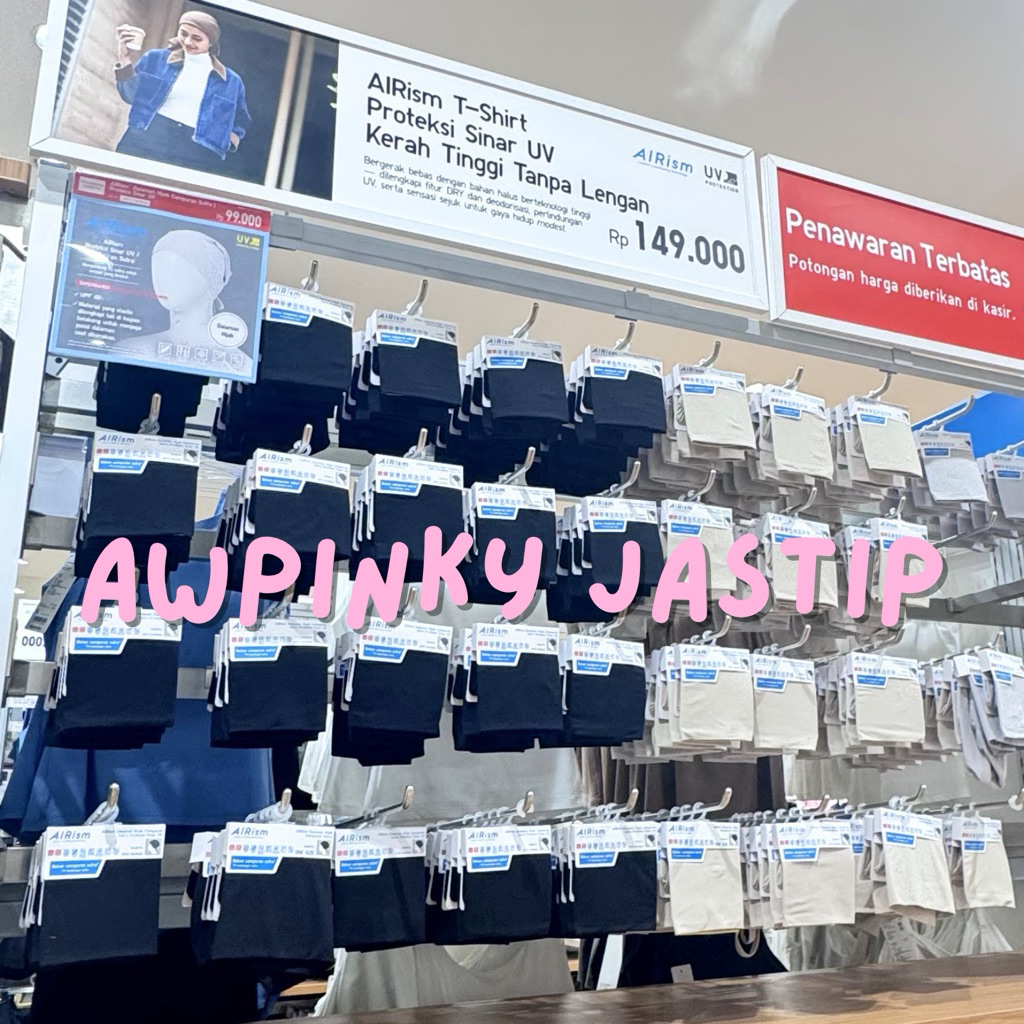 (SALE) JASTIP UNIQLO AIRISM CIPUT INNER KERUDUNG HIJAB JILBAB UV PROTECTION