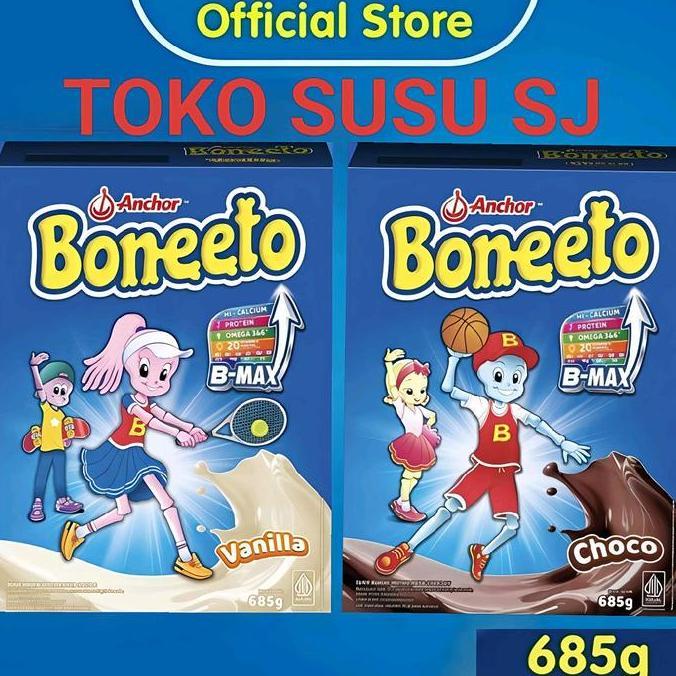 Boneeto Vanila Coklat 685 Gram Anchor/685Gr/Vanilla/Chocolate/Cokelat Baby/Boonetto