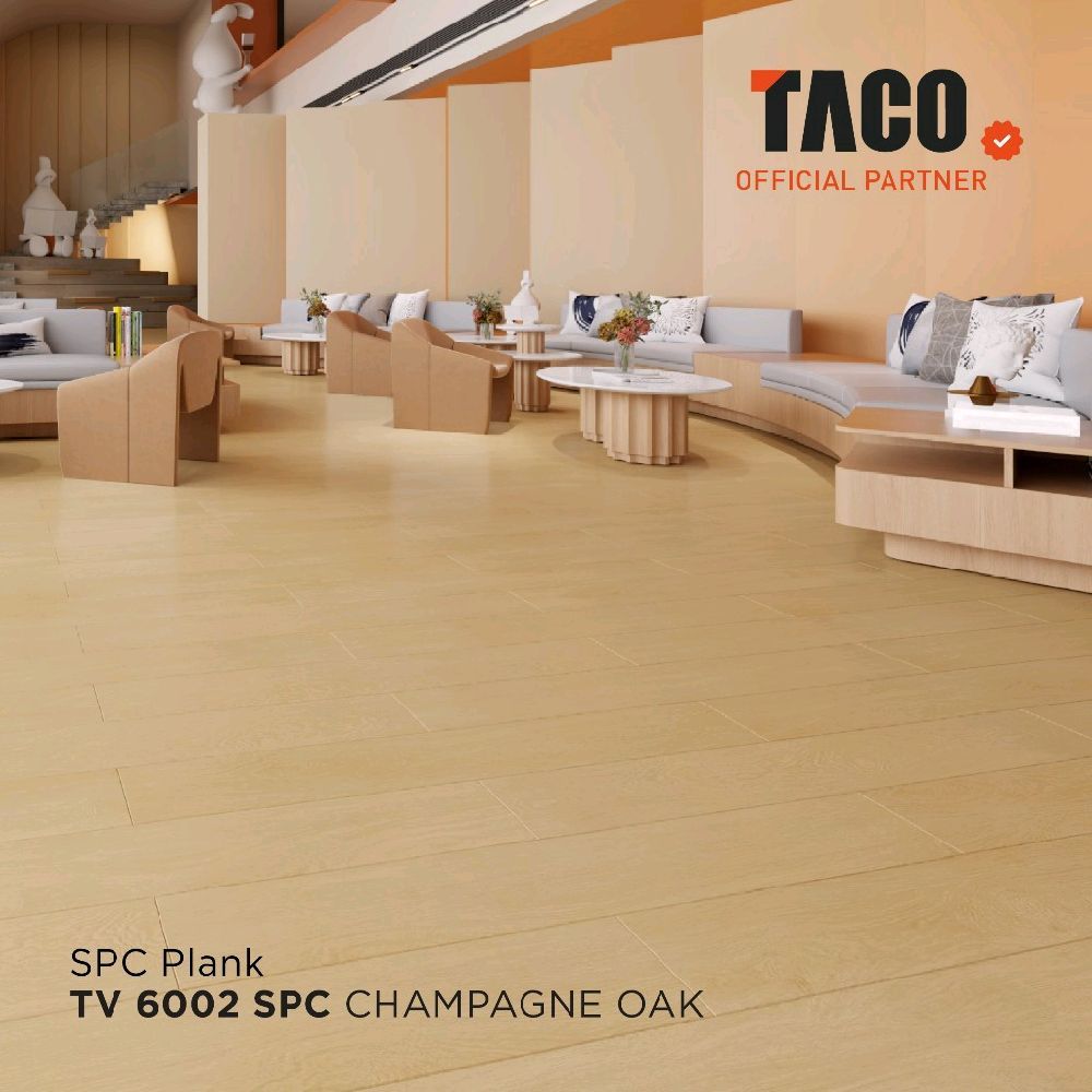 TACO NEXACORE 600 LANTAI SPC 6mm ( 10 Lembar / 2,08m² ) - TV 6002 SPC Champagne Oak