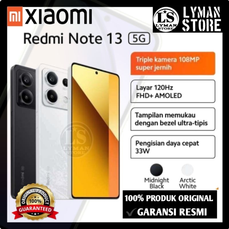 Xiaomi Redmi Note 13 5G 8/256GB Garansi Resmi