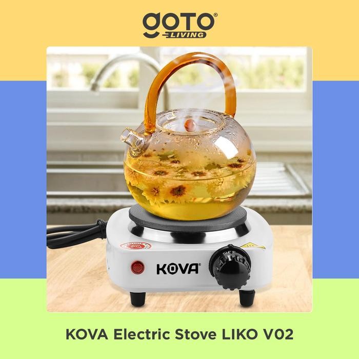 Kova [COD] Liko Kompor Listrik Mini Stove Moka Pot Seduh V60 Manual Brew - V02 White