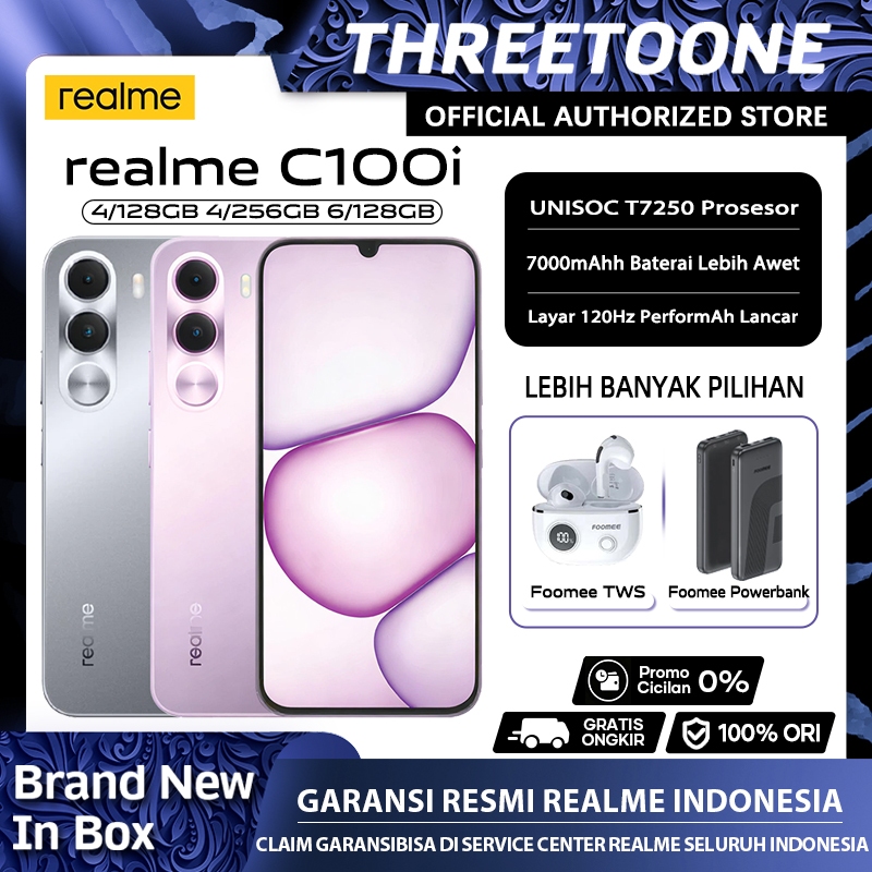 Jual [Official Store] realme C100i 4/128GB 4/256GB 6/128GB — Garansi Resmi realme Indonesia | Shopee Indonesia