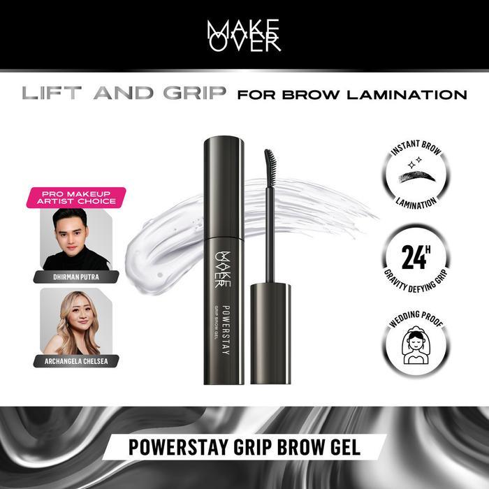 MAKE OVER Powerstay Grip Brow Gel Clear 5.5gr - Transparant Eyebrow Make Over Super Sale