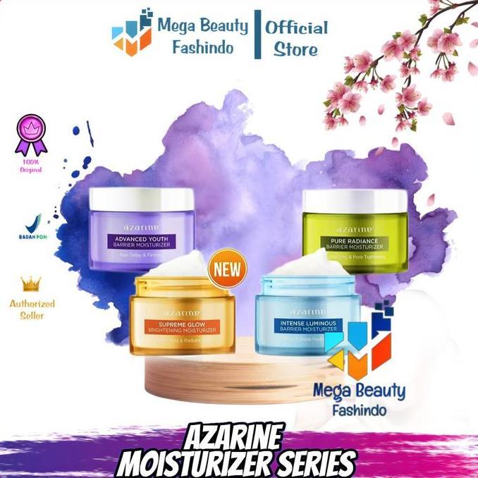 Langsung- Azarine Barrier Moisturizer Series | Pelembab Wajah | Cream | Gel | Intense Luminous | Pure Radiance | Advanced Youth | Supreme Glow Brightening Moisturizer