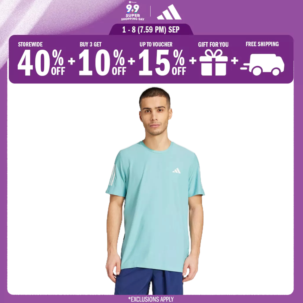 adidas Running Own the Run Tee Men Turquoise JX2211