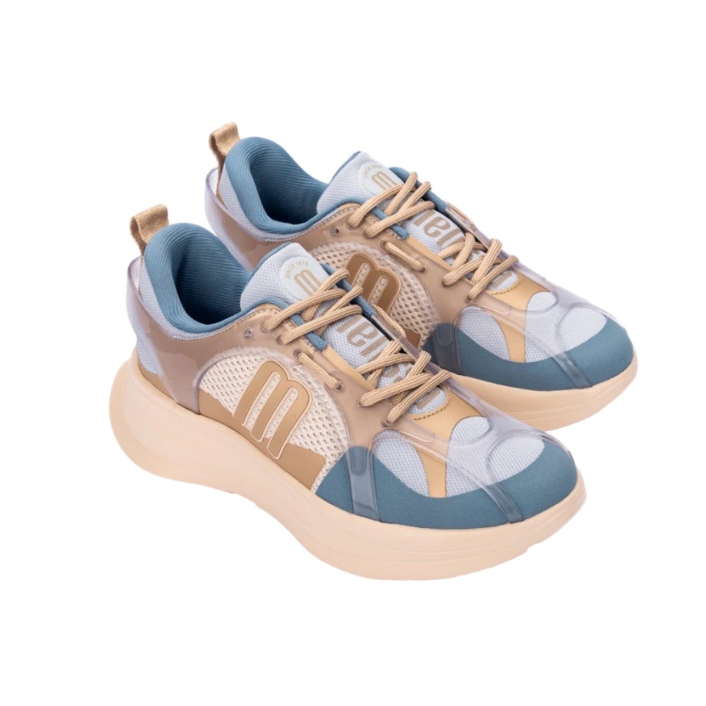 Sepatu Sneaker Wanita Melissa x Beat I Ad Beige/Blue