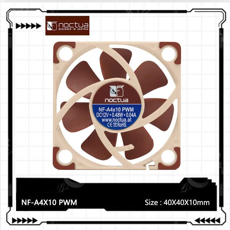 Noctua NF-A4x10 PWM 40mm 12v 5v Cooling fan 3pin 4pin PWM quiet Radiator For Computer Case Cooling CPU cooler fan Replace