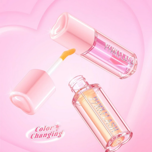 PINKFLASH #ColorMagic Hydrating Plumy Lip Oil Color Changing Lip Gloss Lasting Moisturzing Non-sticky Lip Care Tinted