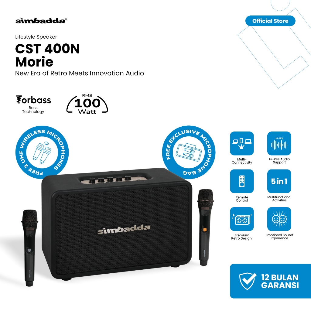 Jual Simbadda CST 400N Morie Retro Modern Speaker | Shopee Indonesia