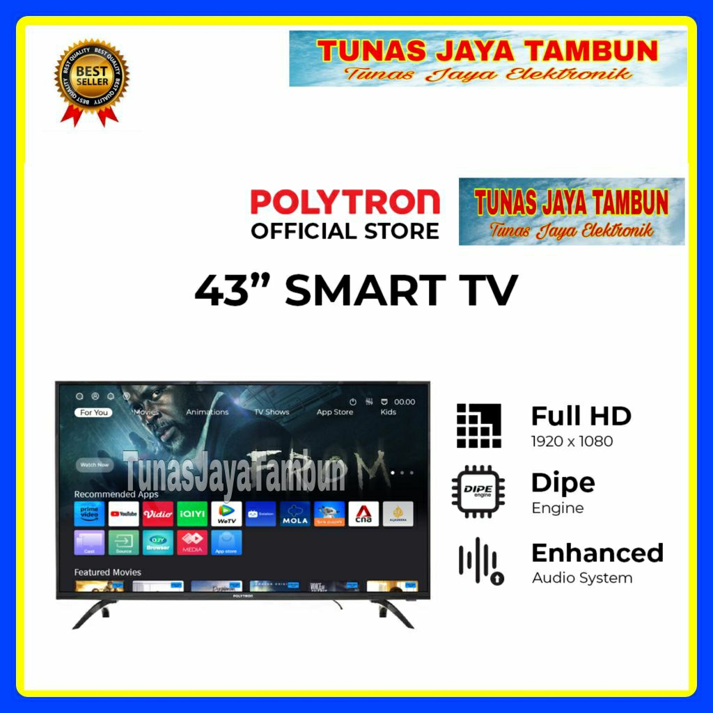 POLYTRON Smart Lite Digital TV 43 Inch – PLD 43CV8869