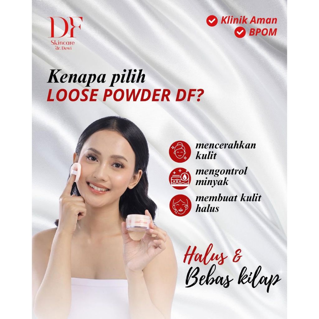 DF acne dan face whitening loose powder