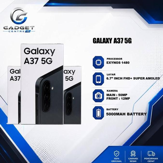 YAYAN.MEDE - [ PROMO ] SAMSUNG GALAXY A37 5G ( 8GB/256GB ) GARANSI RESMI INDONESIA | EXYNOS 1480 | GALAXY AI | SUPER AMOLED | 120HZ REFRESH RATE | FHD+ | 50MP CAMERA | 5000MAH BATTERY | 45W FAST CHARGING |
