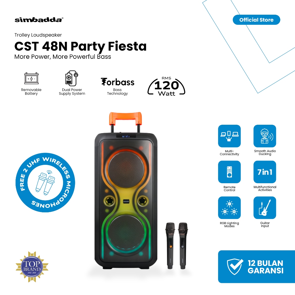 Jual New Loudspeaker - Simbadda CST 48N Party Fiesta 120 Watt RMS. | Shopee Indonesia