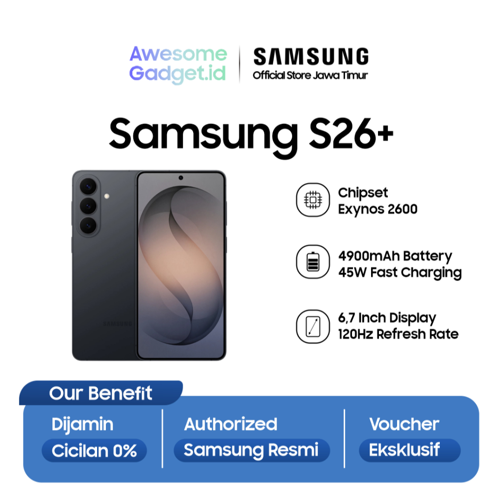 Samsung Galaxy S26+ 12/512GB Black AI Camera 4900mAh Garansi 1 Tahun Resmi SEIN