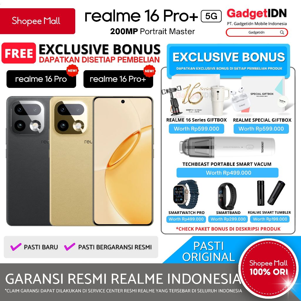Jual Realme 16 Pro+ 12/512GB Garansi Resmi Realme 16 pro+ | Realme 16 Pro | Shopee Indonesia