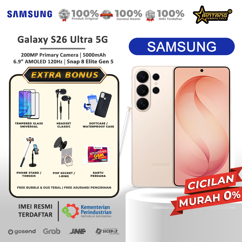 Jual Samsung Galaxy S26 Ultra 5G RAM 12/256GB - 12/512GB - 16/1TB Garansi Resmi | Shopee Indonesia