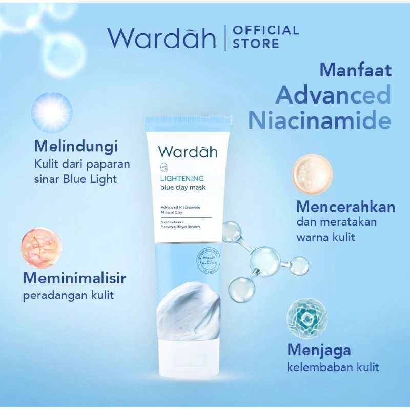 Wardah Lightening Blue Clay Mask