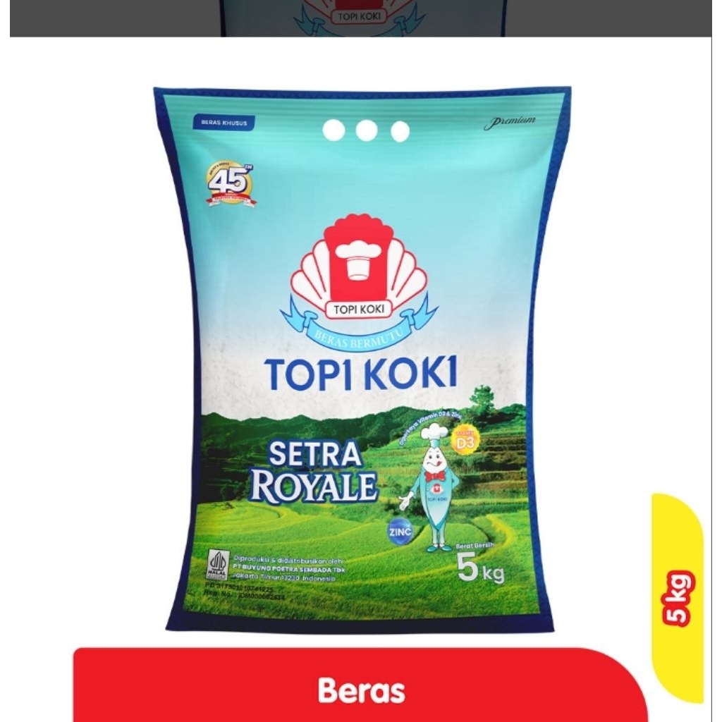 Jual Topi Koki Beras Setra Royale 5 kg | Shopee Indonesia