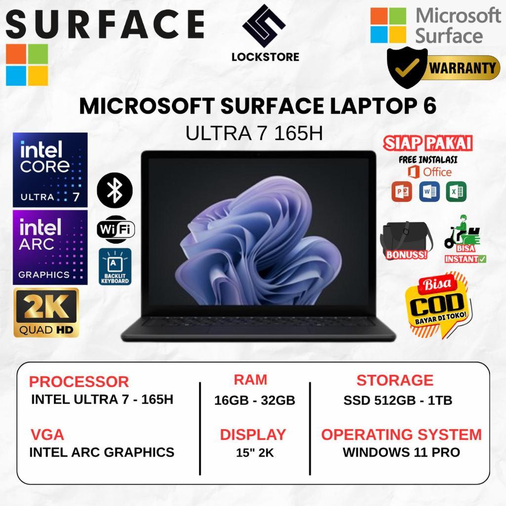 Jual microsoft surface laptop 6 Ultra 7 165H | RAM 16GB 32GB | SSD 51GB 1TB | 15inc | Touchscreen | Second / Original / Bergaransi | Shopee Indonesia