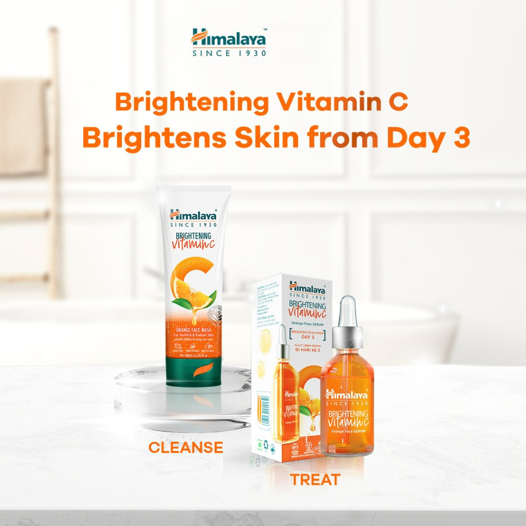 Paket Isi 2 Himalaya Brightening Vitamin C - orange Face Wash 100ml