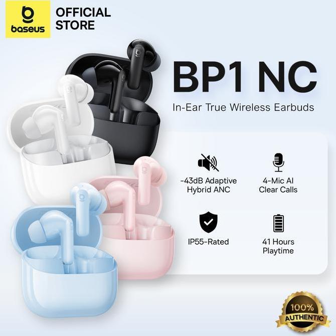 [NEW PRODUCT] Baseus BP1 NC TWS Active Noise Cancelling -43dB 4 Mic ENC with IP55 & 41H Playtime and Bluetooth 6.0 Earbud Earphone