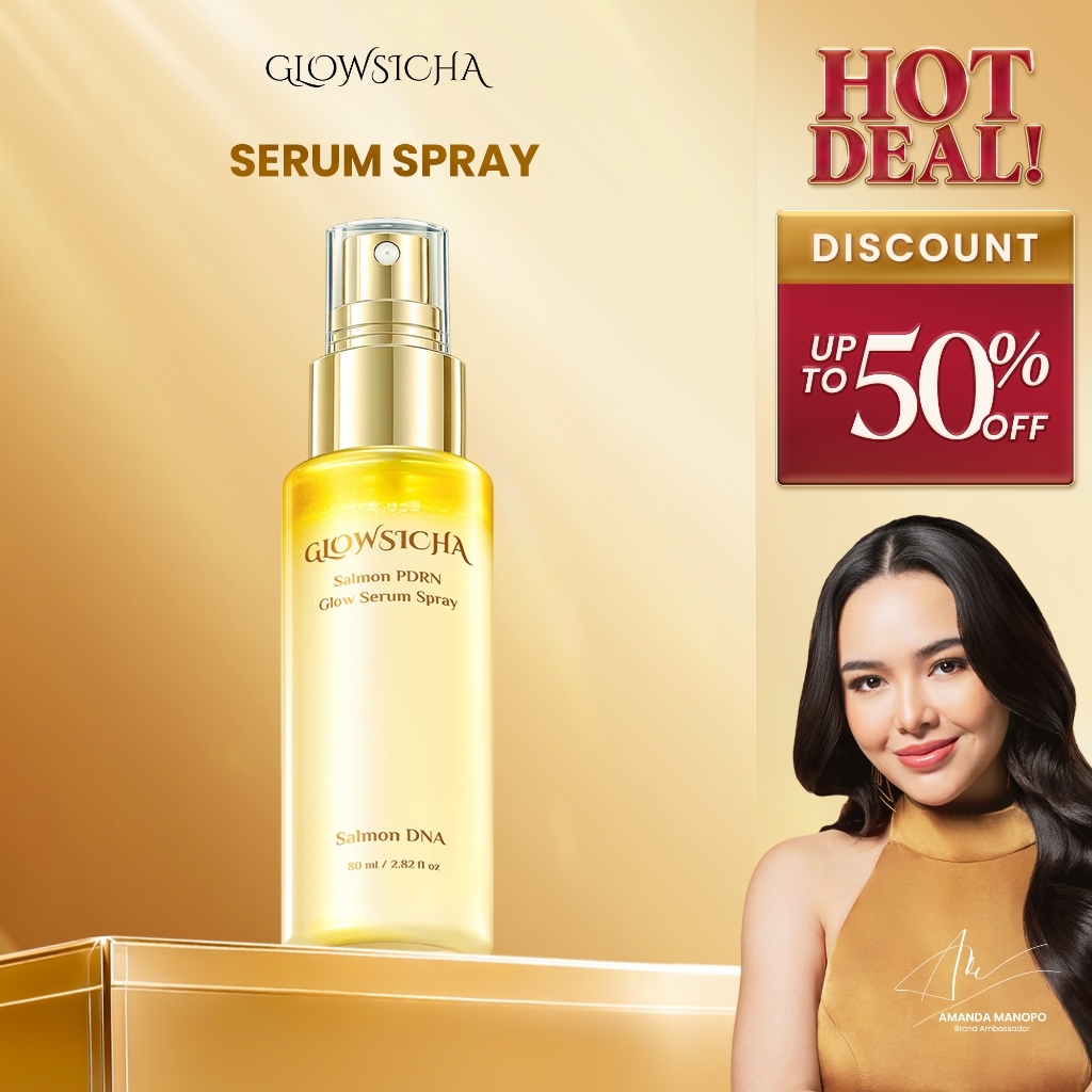 Jual [New Launch] Glowsicha Salmon PDRN Brightening Serum Spray - Serum Spray untuk merawat dan mencerahkan wajah Salmon DNA PDRN Niacinamide | Shopee Indonesia