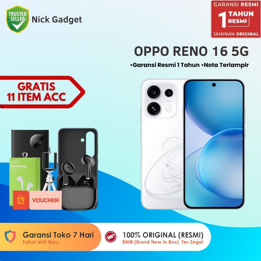 OPPO RENO 16 5G 12GB/256GB GARANSI RESMI