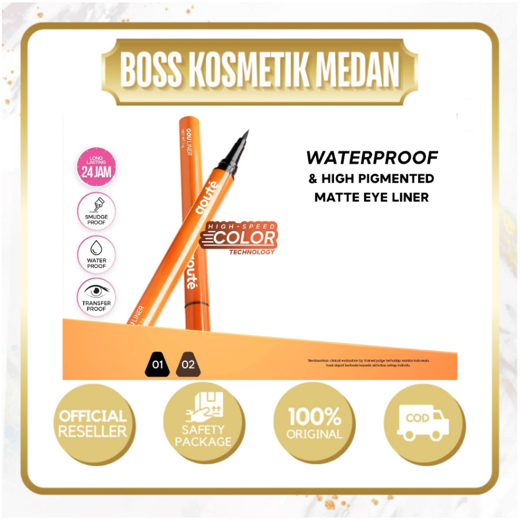 Jual GOUTE Gouliner Matte Eyeliner with Ultra Precise Tip Long lasting up to 24H Waterproof 1g | Shopee Indonesia