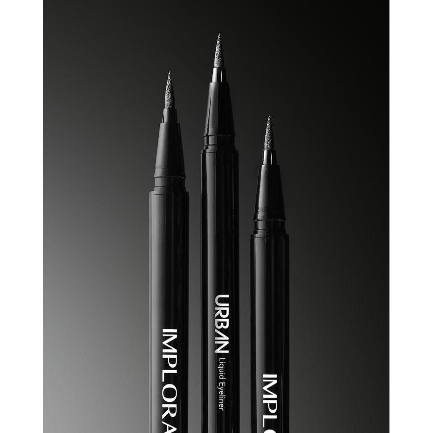 4wt5- Implora Urban Liquid Eyeliner Waterproof Hitam Prilly'S Choice Tahan Lama