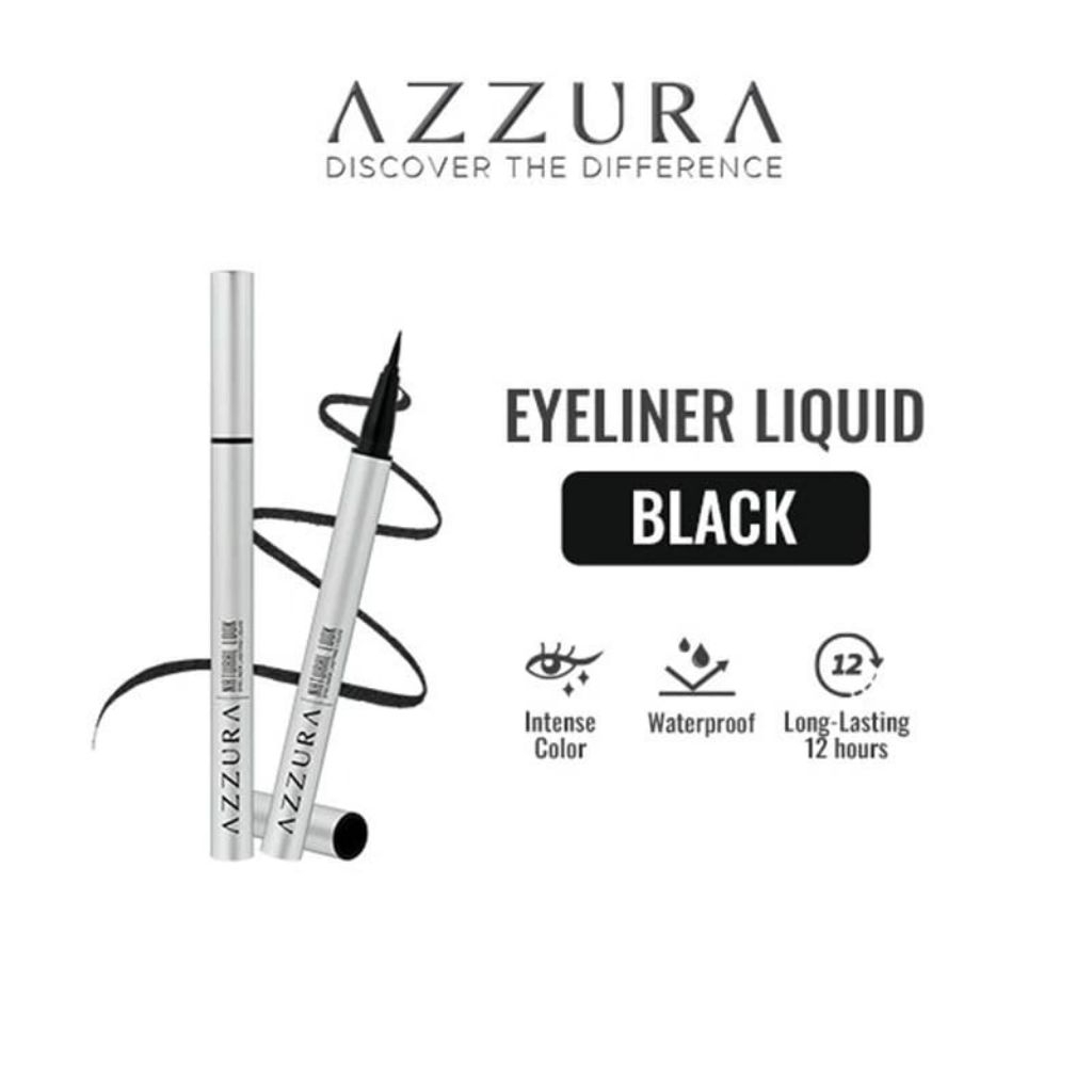 Eyeliner Gel Hitam AZZURA dengan Tip Tipis Kokoh dan Formula Tahan Lama
