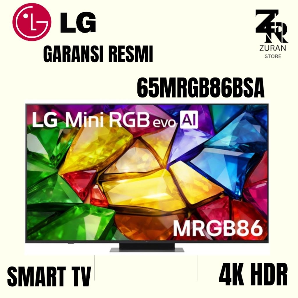 LG 65MRGB86 / 65MRGB86BSA 4K HDR MINI RGB SMART TV 65 inch 2026 Series