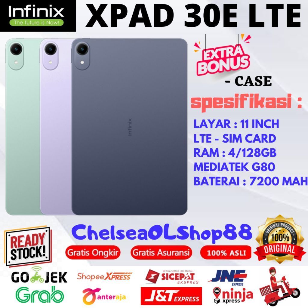 INFINIX XPAD 30E RAM 4/128GB GARANSI RESMI INFINIX