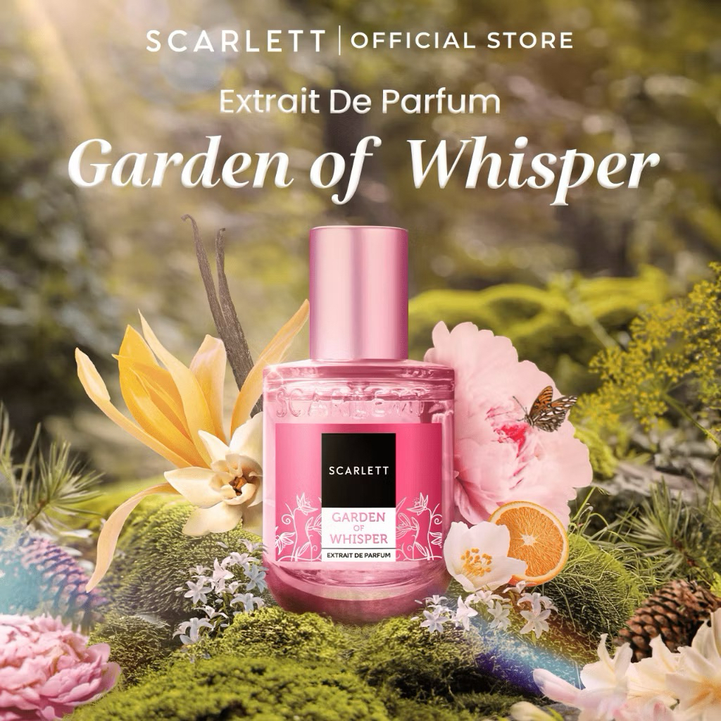 Scarlett Whitening Extrait De Parfum Garden Of Whisper 30ml (Produk Terbaru)