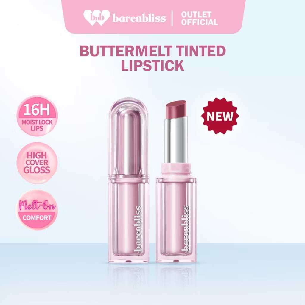 BNB barenbliss Butter Melt Tinted Lipstick 2.7g Pelembab Bibir Berwarna yang Tahan 16 Jam yang mampu Melembabkan
