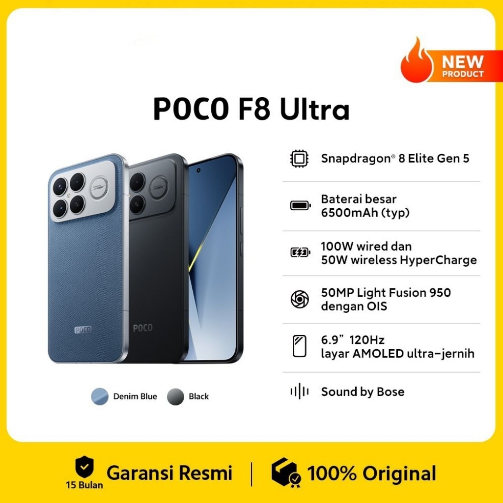 POCO F8 Ultra 16/512GB [NEW] Garansi Resmi
