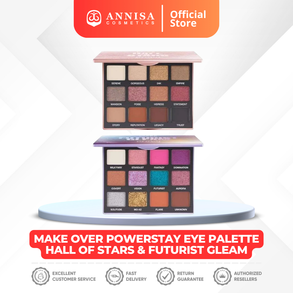 Jual Make Over Powerstay Eye Palette Hall Of Stars & Futurist Gleam | Shopee Indonesia