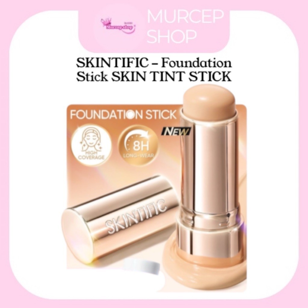 SKINTIFIC - Cover Smooth Blurring Foundation Stick SKIN TINT STICK Concealer Highlighter Contour Blush SKINCARE-INFUSED Makeup