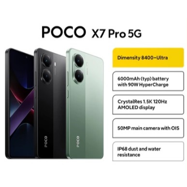 Poco X7 Pro 5G 12/512 GB Baru Garansi Resmi New