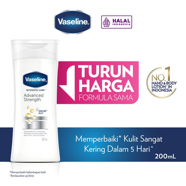 Vaseline Intensive Care Lotion Pelembab Tubuh Intensive Care Advanced Strength 200ml Care Advanced Stregth 200Ml