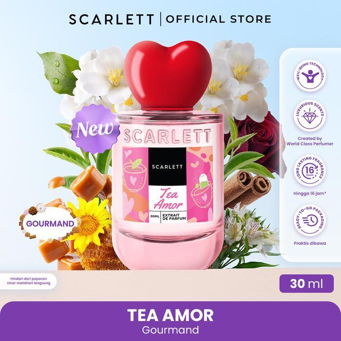 SCARLETT Extrait De Parfum Tea Amor 30ml - Wangi Tahan Lama - Unisex - Parfum Wanita - Wangi Mewah