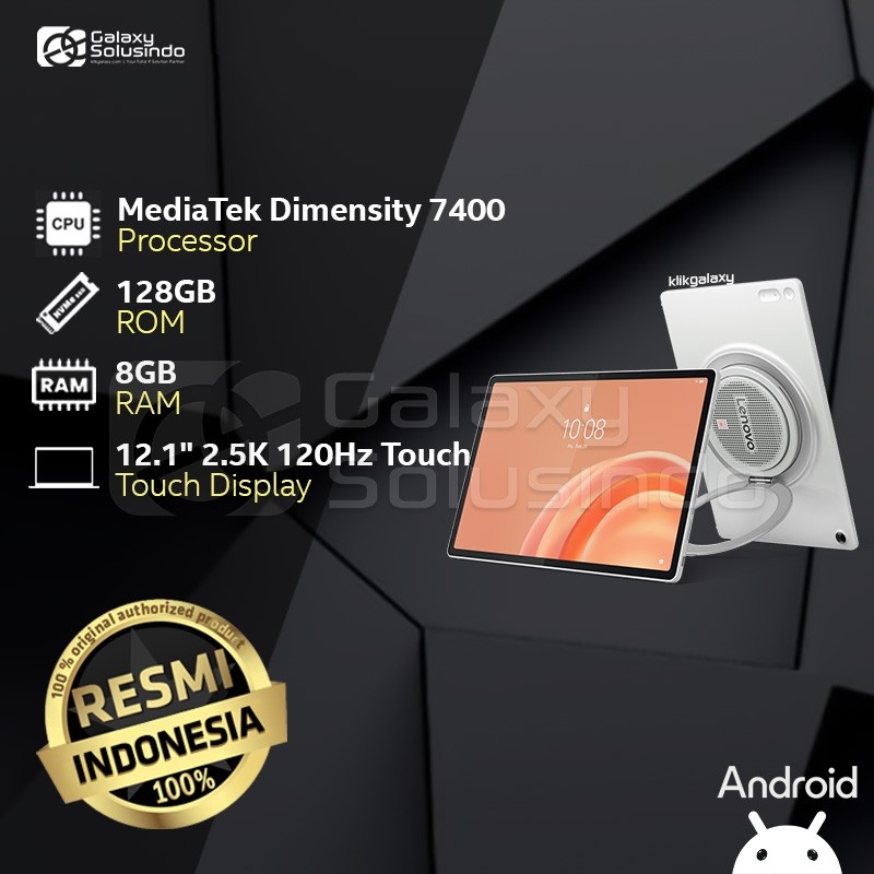 LENOVO Tab Plus Gen 2 40ID - 12.1 Inch Mediatek Dimensity 7400 128GB ROM 8GB RAM - Celestial White Tablet - GK