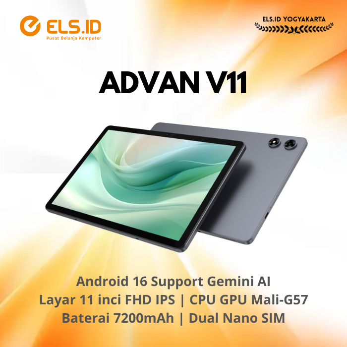 Tablet Advan V11 (6GB/128GB) Gemini AI 11" FHD IPS 4G LTE Dual SIM Baterai 7200mAh