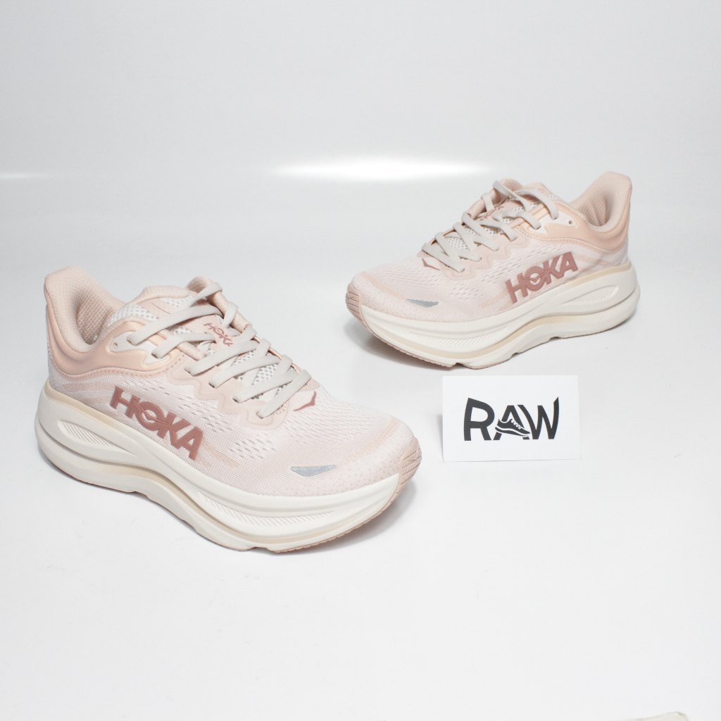 Sepatu Hoka One Bondi 9 'Rose Cream' Sneakers Authentic Original RAW Store IDN