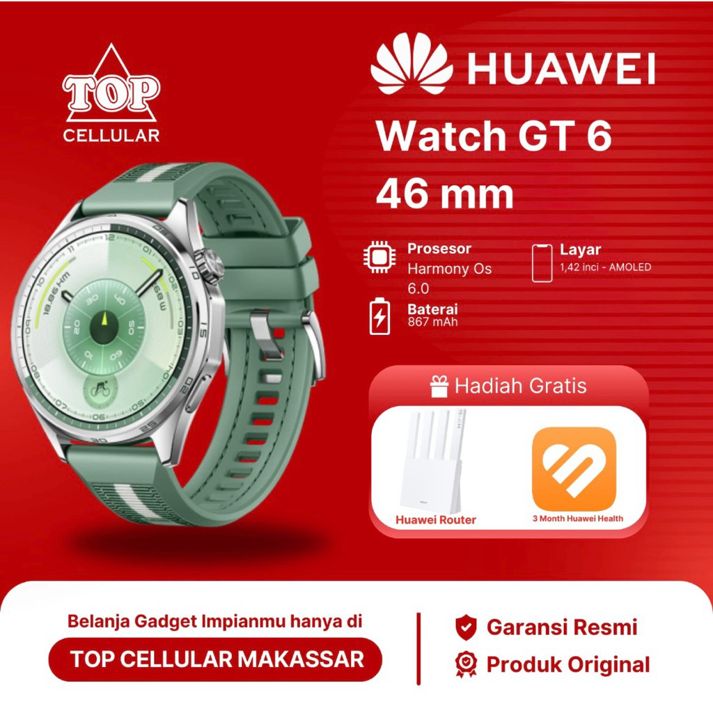 Jual HUAWEI WATCH GT 6 - GARANSI RESMI | Shopee Indonesia