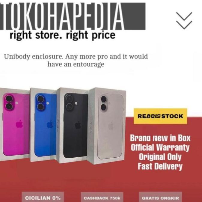 Cell- (Resmi) Iphone 16 128Gb 256Gb 512Gb 5G